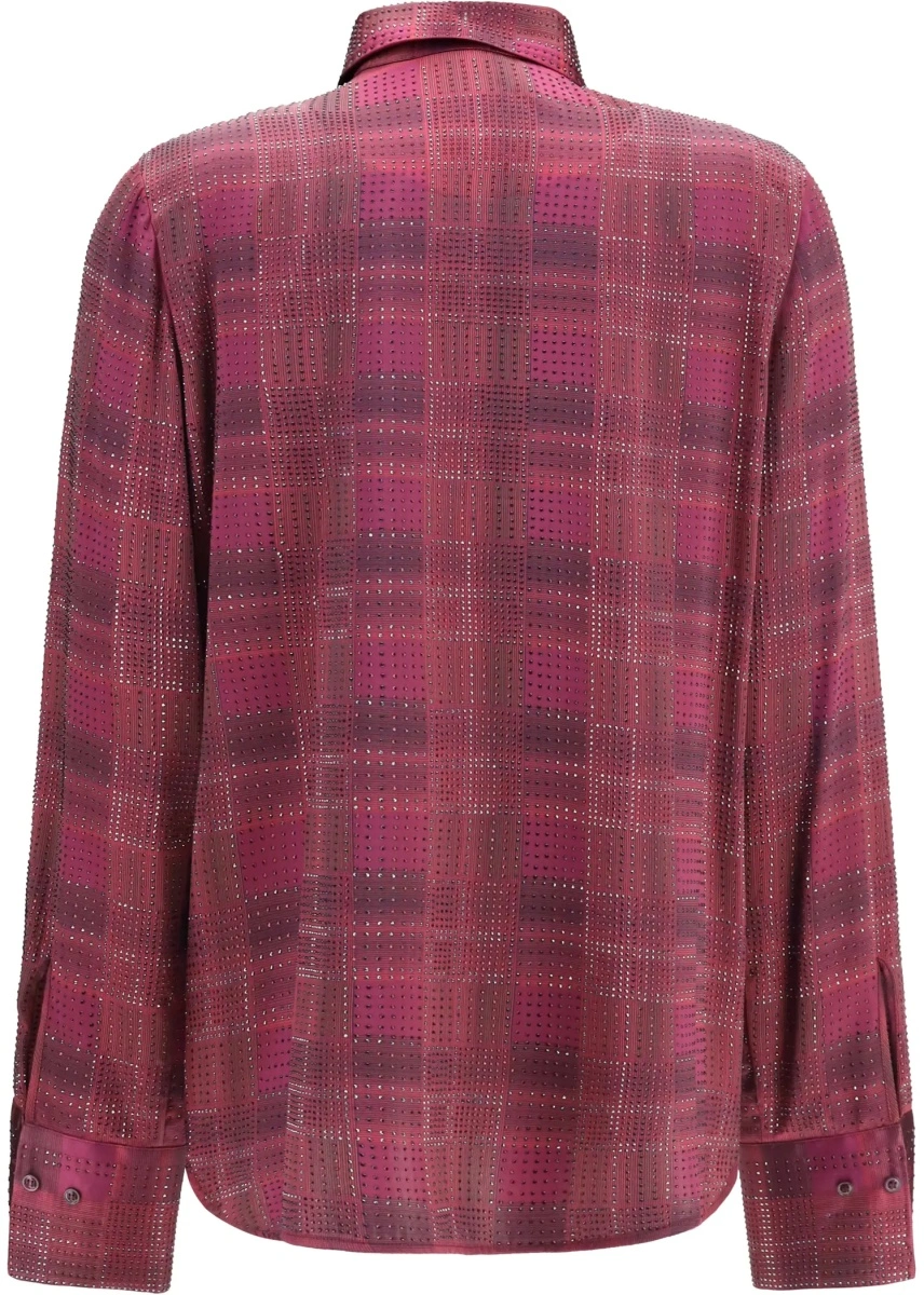 Camasa casual Crystal check satin Shirt - Img 2
