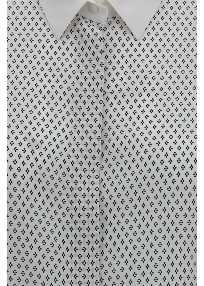 Camasa casual Diamond print silk crêpe de chine Shirt - Img 3