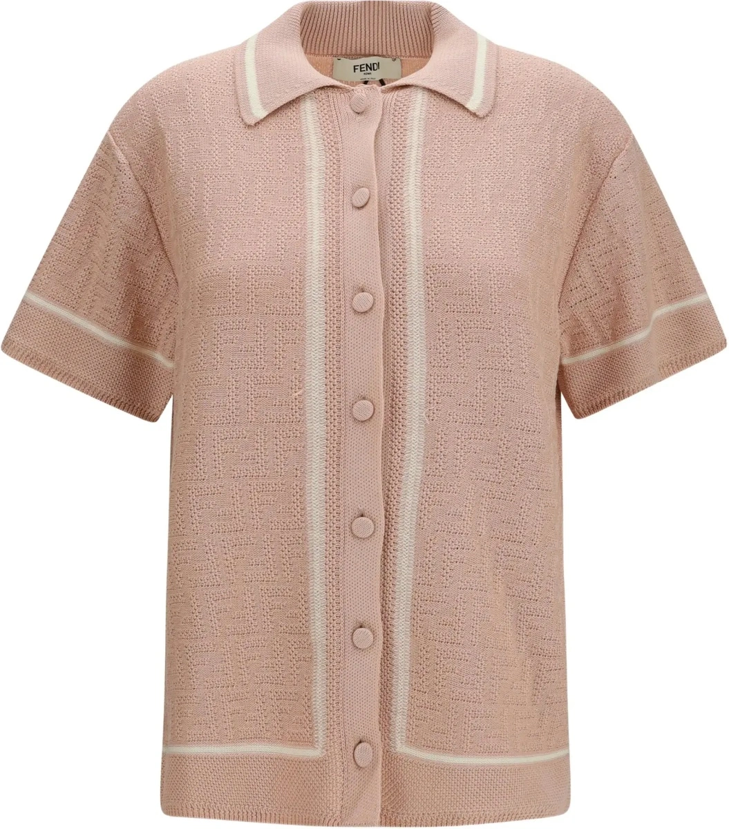 Camasa casual FF all-over crochet Shirt - Img 7