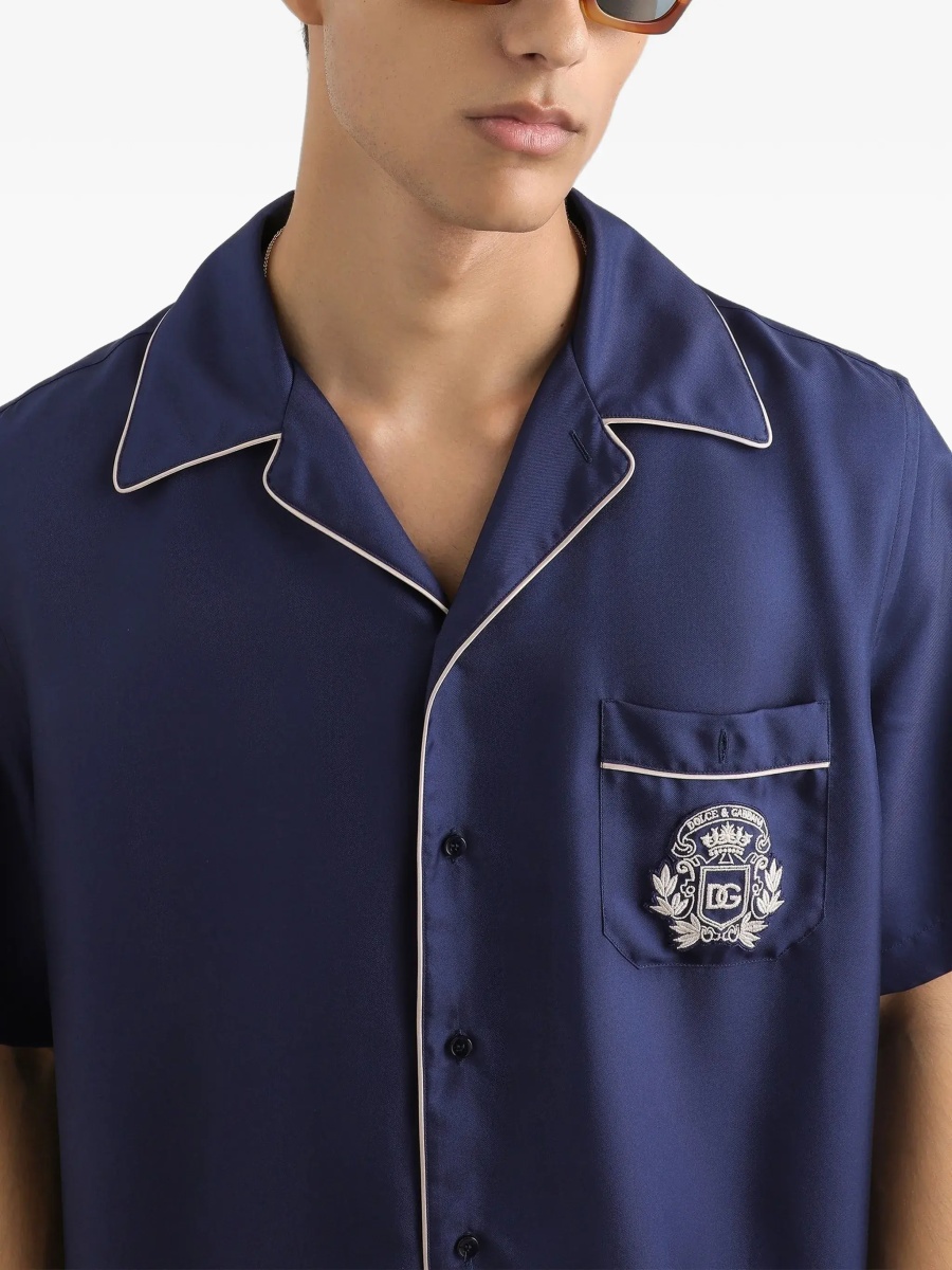 Camasa casual Hawaii piping-embroidered Shirt - Img 7