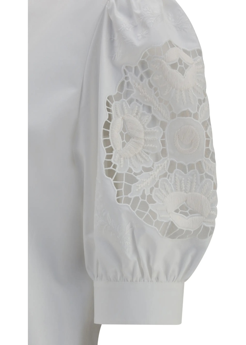 Camasa casual Shirt with Sangallo lace sleeves - Img 3
