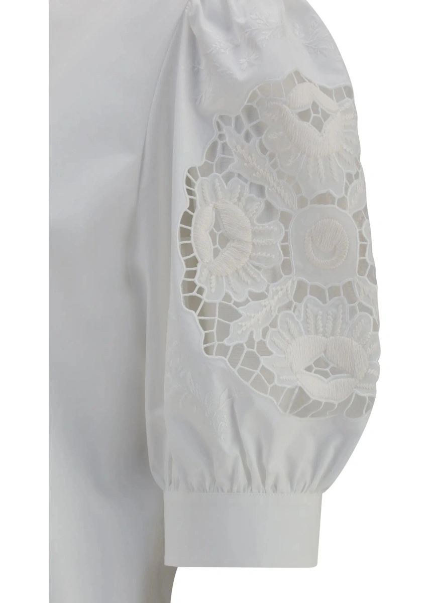 Camasa casual Shirt with Sangallo lace sleeves - Img 3