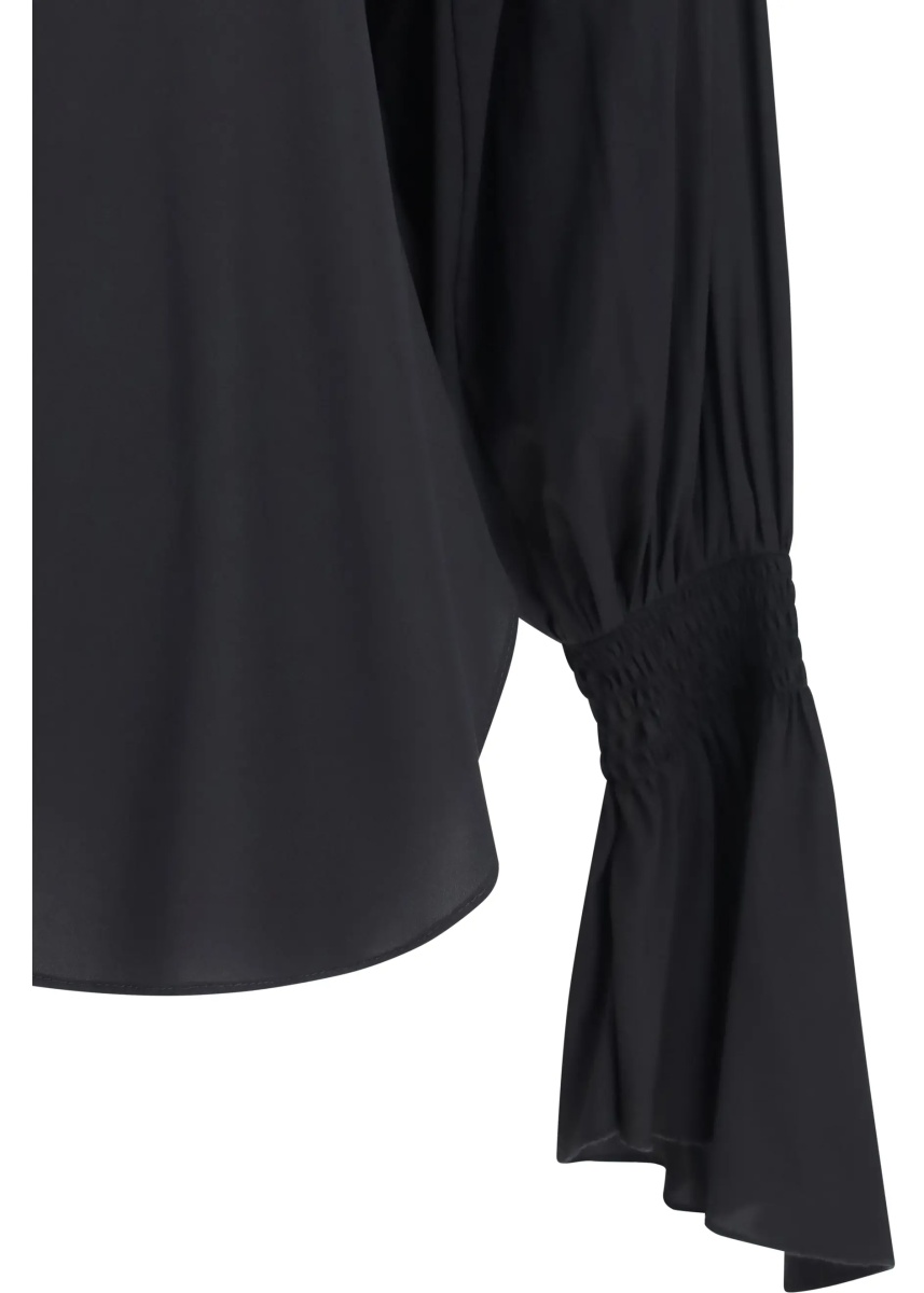 Camasa casual Silk-blend Shirt with bell sleeves - Img 3