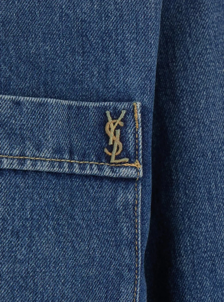 Camasa DENIM CON TASCHINO LOGO PICCOLO - Img 3