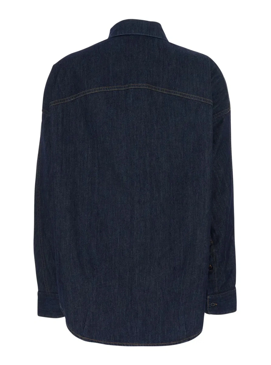 Camasa Dries Van Noten albastra din denim - Img 2