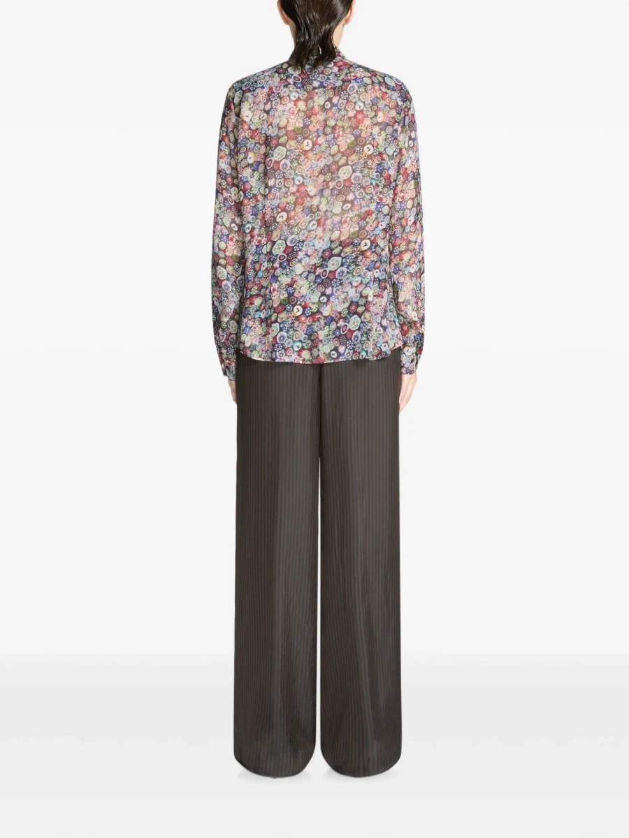 Camasa Dries Van Noten multicolor din vascoza - Img 6