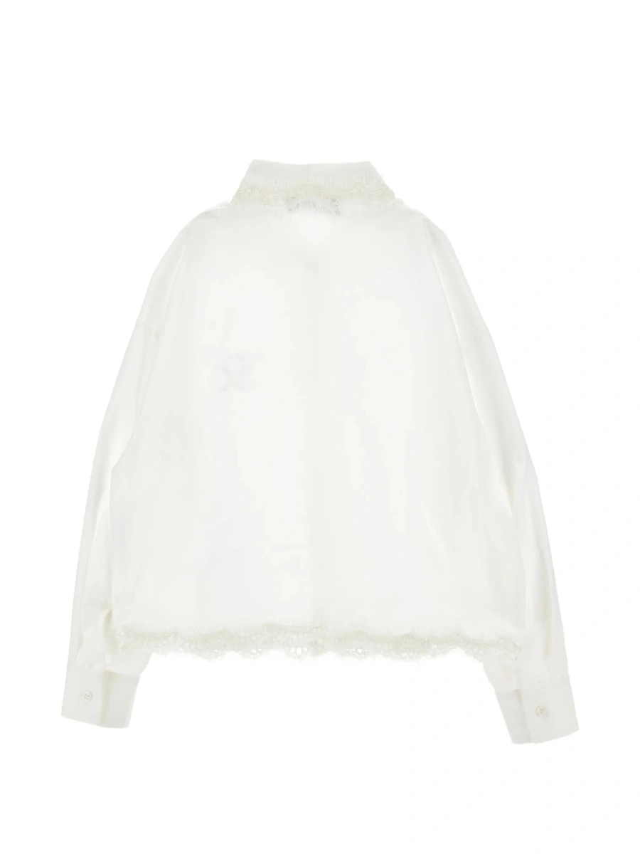Camasa Ermanno Scervino Kids alba din bumbac - Img 2