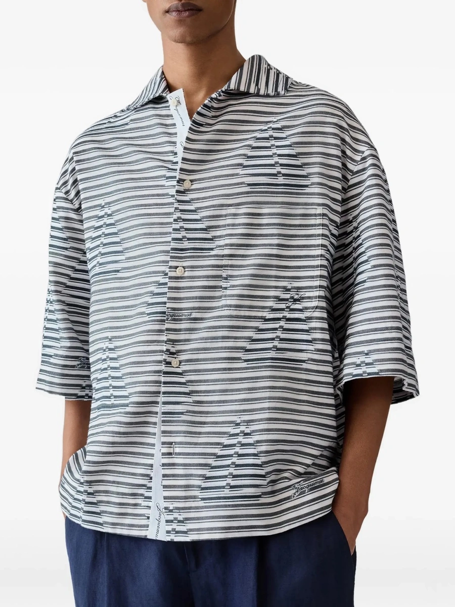 Camasa JACQUEMUS albastra din bumbac - Img 5