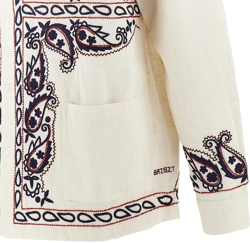 Camasa 'Memento' embroidered silk shirt - Img 2