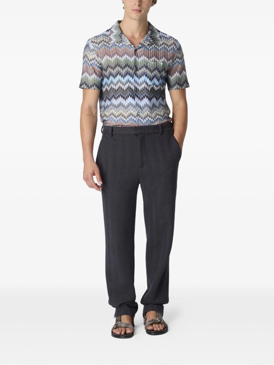 Camasa MISSONI BEACHWEAR Zig-zag albastra - Img 2