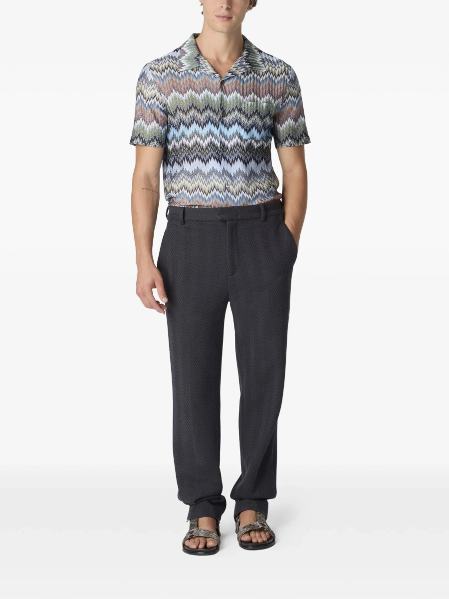 Camasa MISSONI BEACHWEAR Zig-zag albastra - Img 2
