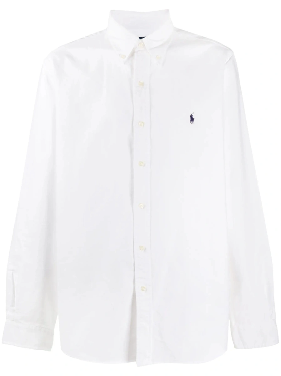 Camasa Ralph Lauren alba din bumbac 'Custom Fit Oxford' - Img 8