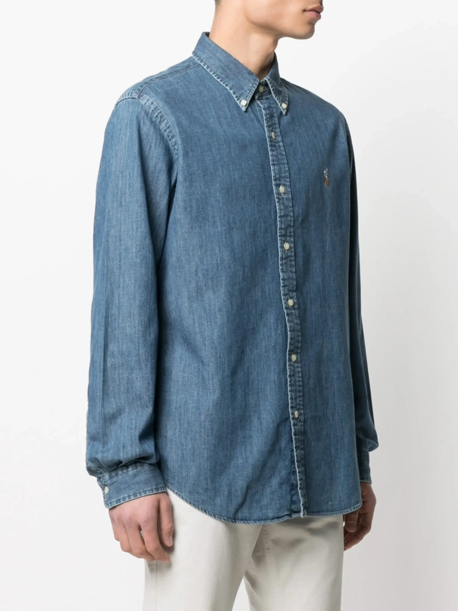 Camasa Ralph Lauren albastra din denim - Img 5