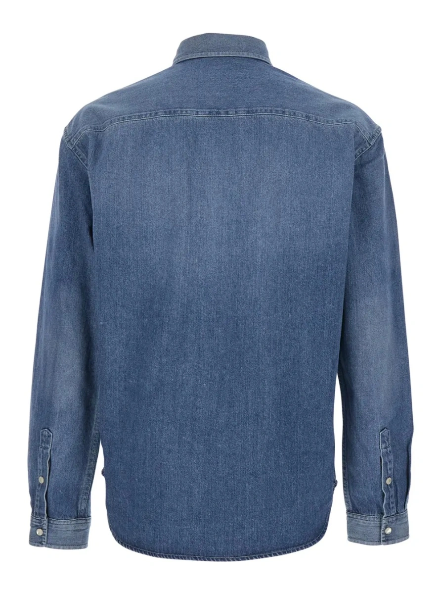 Camasa Saint Laurent albastra din denim - Img 2