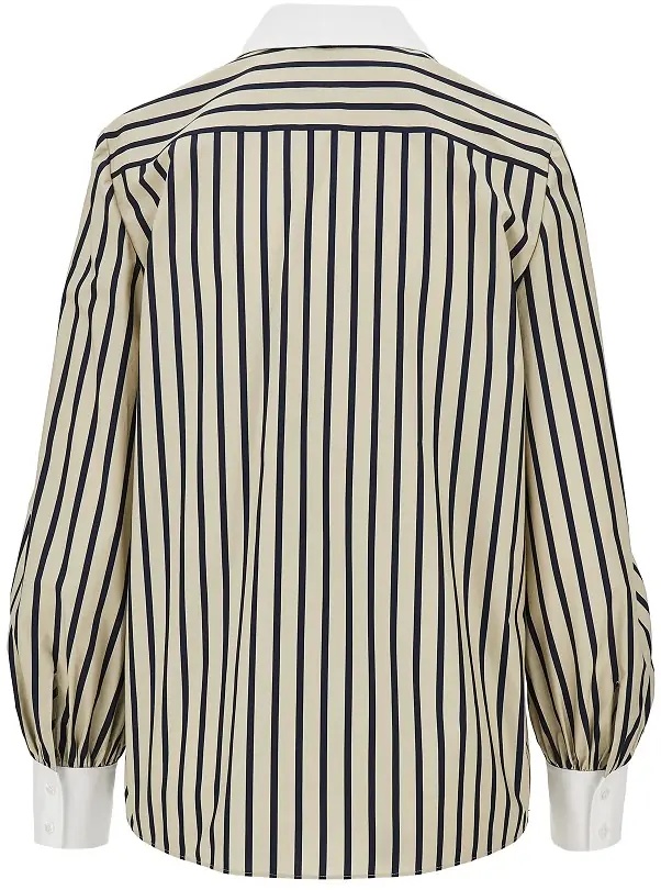Camasa Striped shirt with silk bow - Img 3