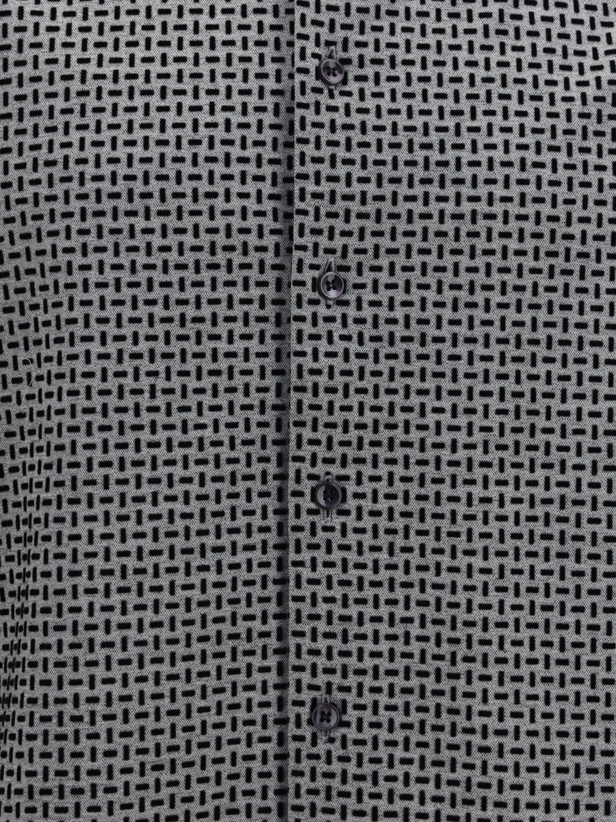Camasi Cotton Shirt with geometric flock print - Img 5