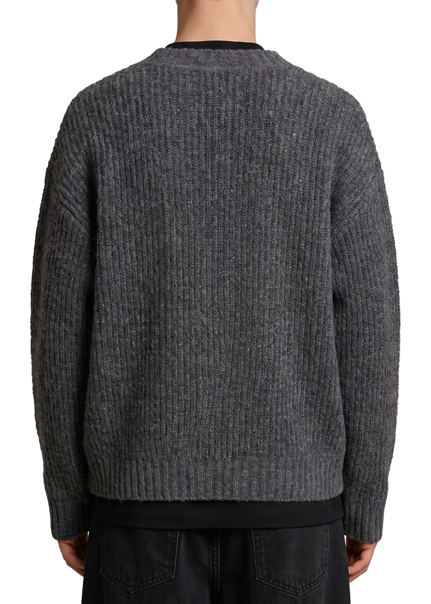 Cardigan Anthracite Wool Cardigan Over - Img 3