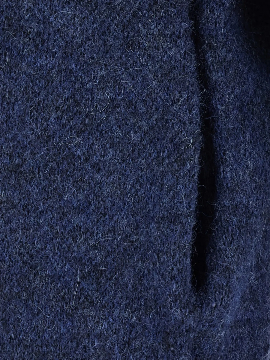 Cardigan Blue High-neck cardigan with argyle motif on front and back in Tech Fabric for men - Img 5