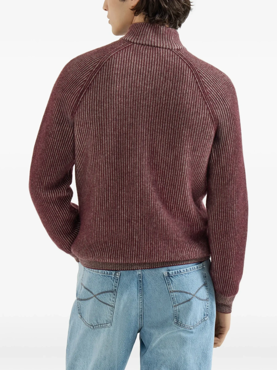 Cardigan Brunello Cucinelli multicolor din casmir - Img 7