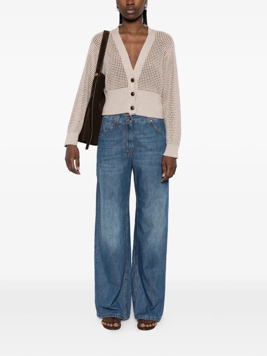 Cardigan Brunello Cucinelli neutru - Img 2
