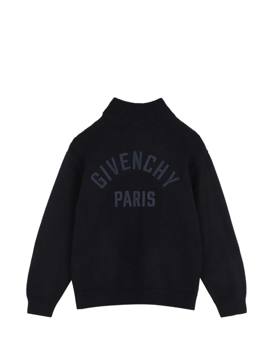 Cardigan Givenchy albastru din casmir si bumbac - Img 2