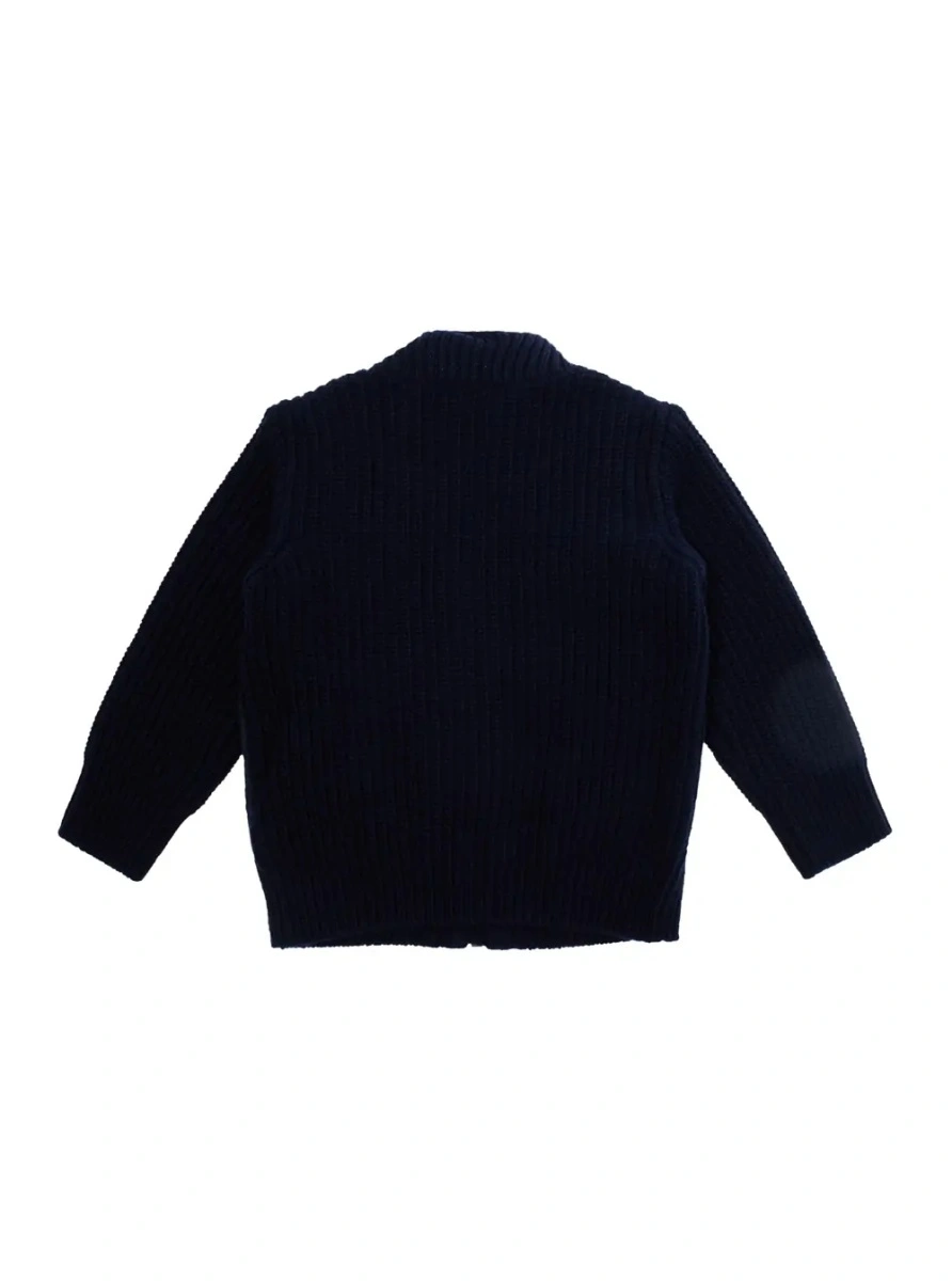 Cardigan Moncler albastru din bumbac - Img 2