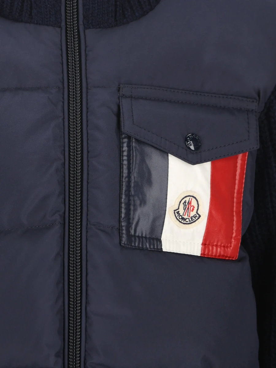 Cardigan Moncler albastru din bumbac - Img 5