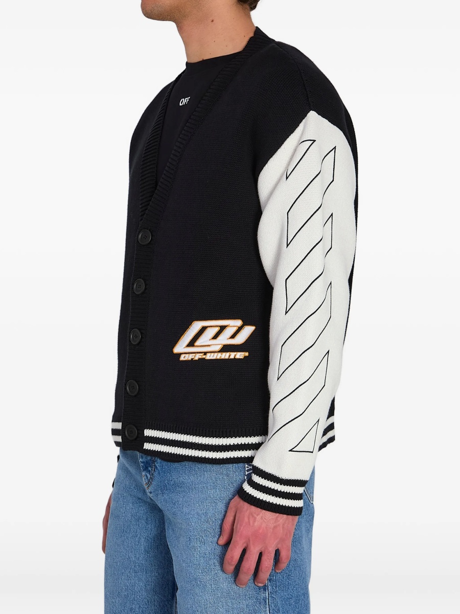 Cardigan Off-White Varsity negru - Img 3