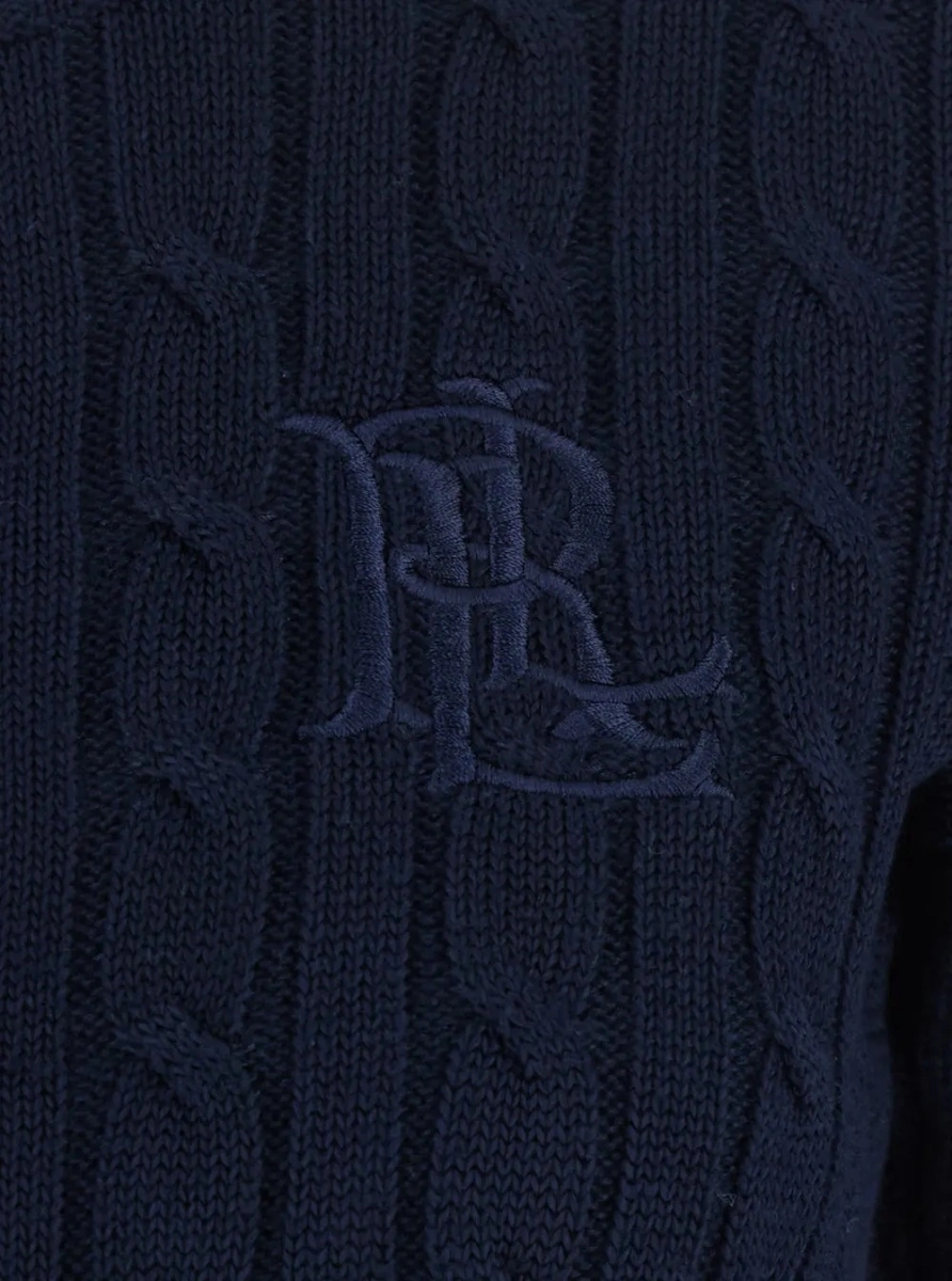 Cardigan Ralph Lauren albastru din bumbac - Img 3