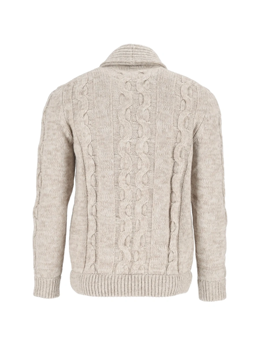 Cardigan SETTE FILI CASHMERE neutru din casmir si lana - Img 3