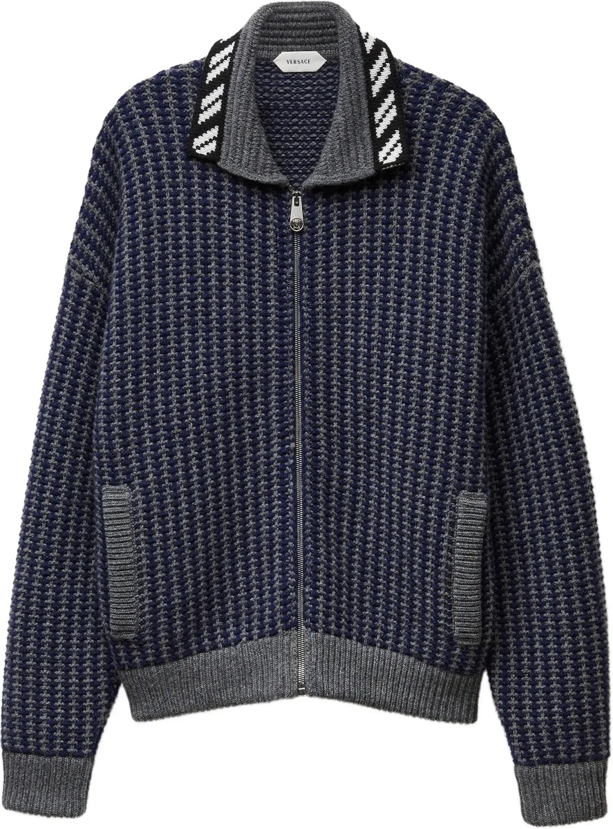 Cardigan Versace multicolor din lana - Img 7