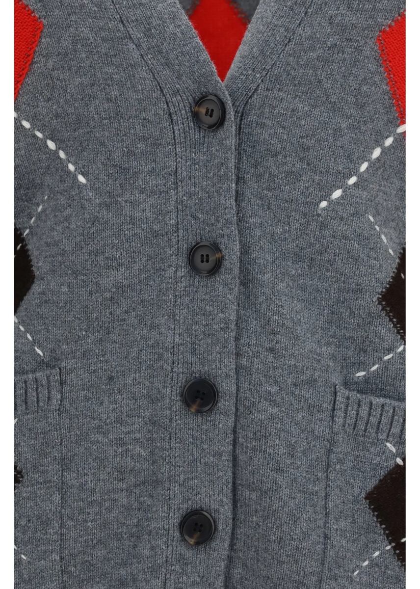 Cardigane Bristol wool and cashmere diamond Cardigan - Img 3
