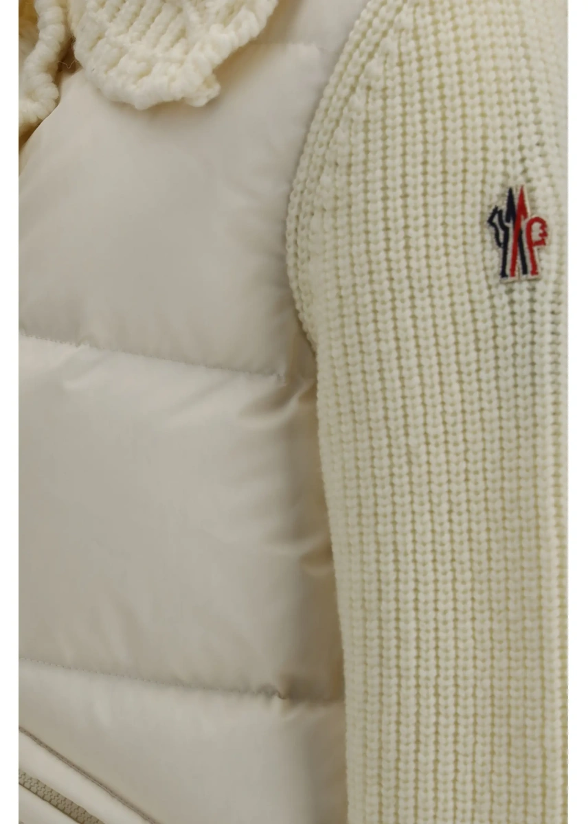 Cardigane Padded Wool-Blend Cardigan with Check Quilting - Img 3