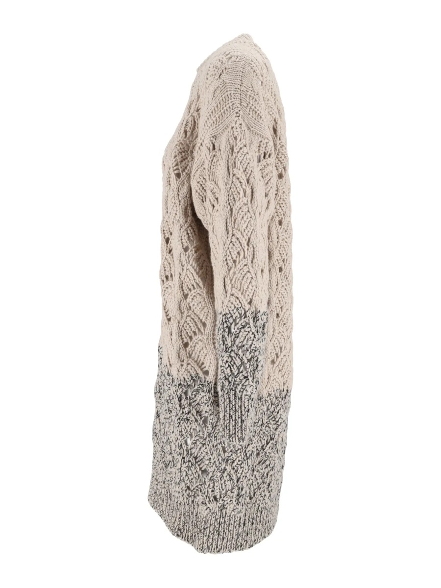Cardigane PLATINUM OPENWEAVE OVERSIZE BOMBER,DEGRADE' BICOLOR EFFECT - Img 2