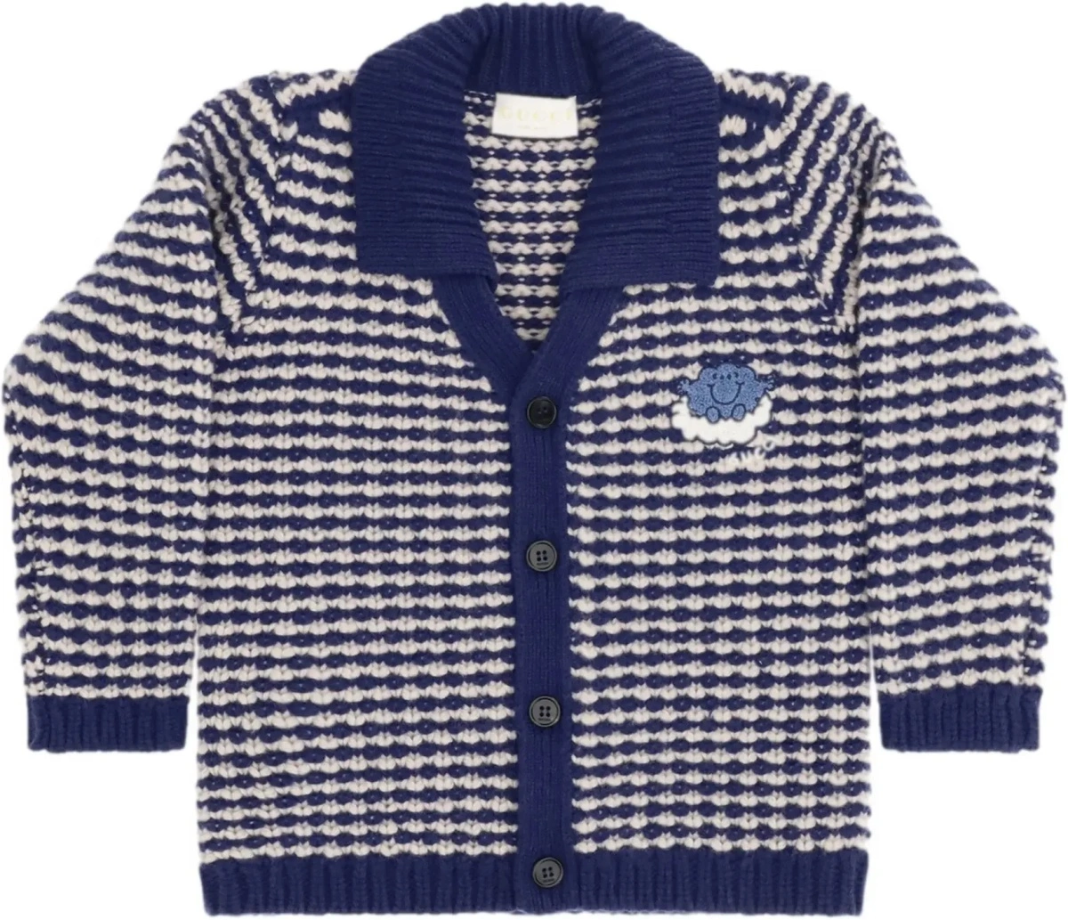 Cardigane Striped wool Cardigan with Mr. Happy for Boy - Img 6