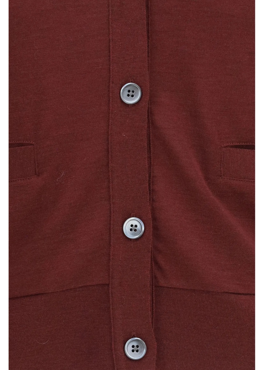 Cardigane V-Neck merino wool Cardigan - Img 3