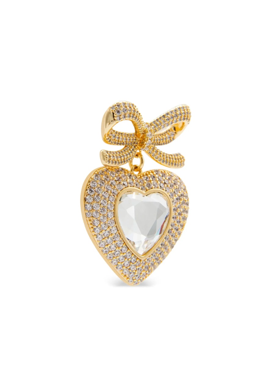 Cercei Heart-shaped earrings with embellished bow - Img 2