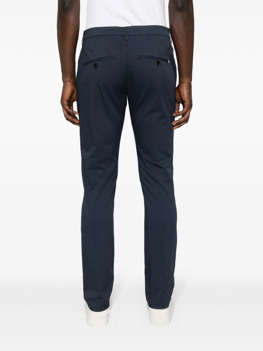 Chinos Dondup albastri din bumbac si spandex/elastan - Img 4