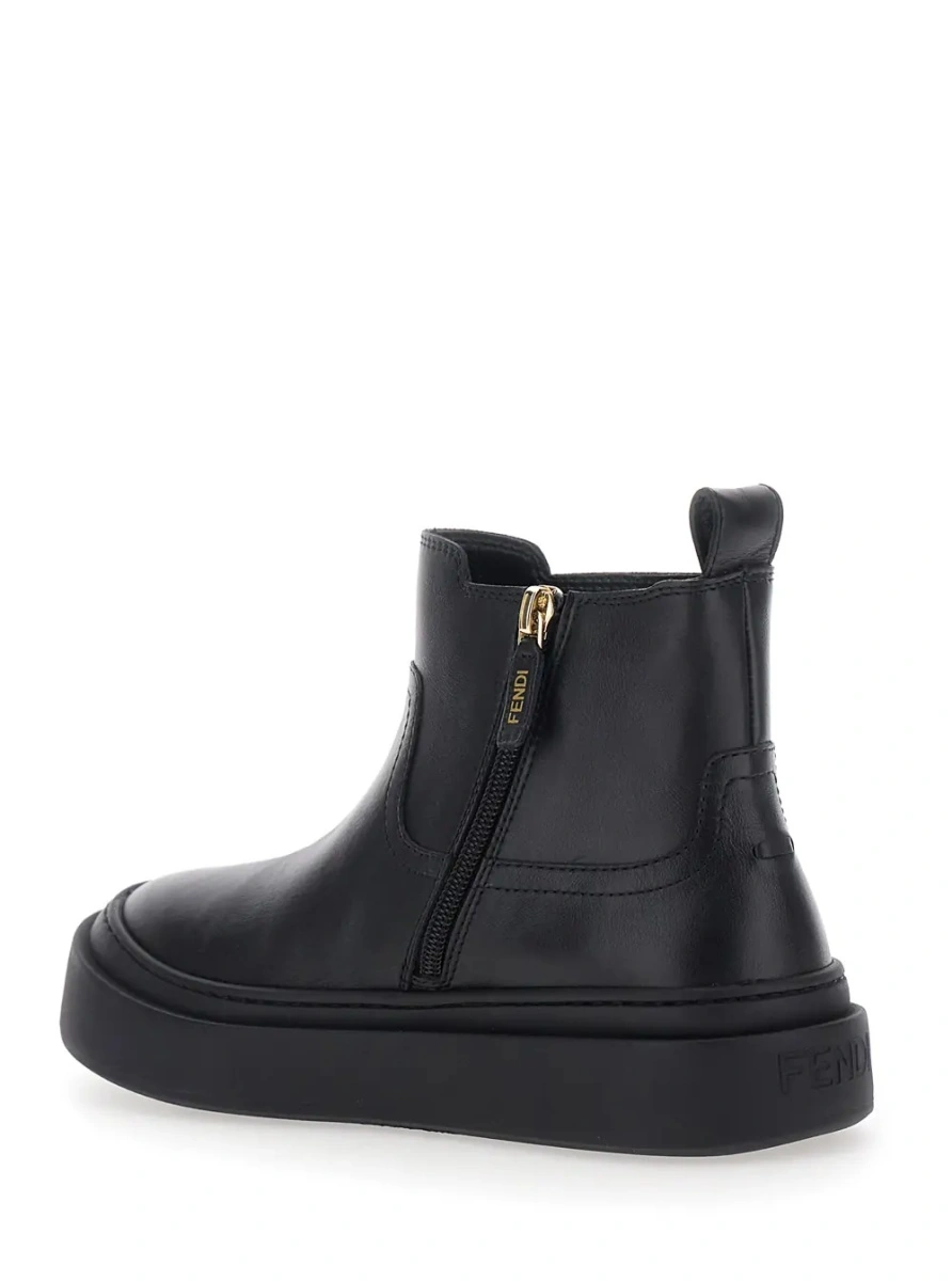Cizme Fendi negre din piele - Img 3
