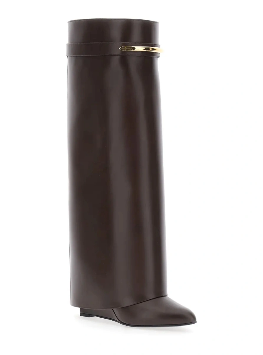 Cizme Givenchy maro din piele - Img 2