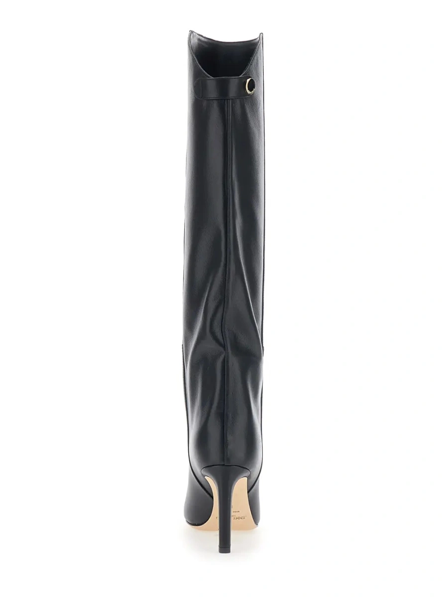 Cizme Jimmy Choo negre din piele - Img 4