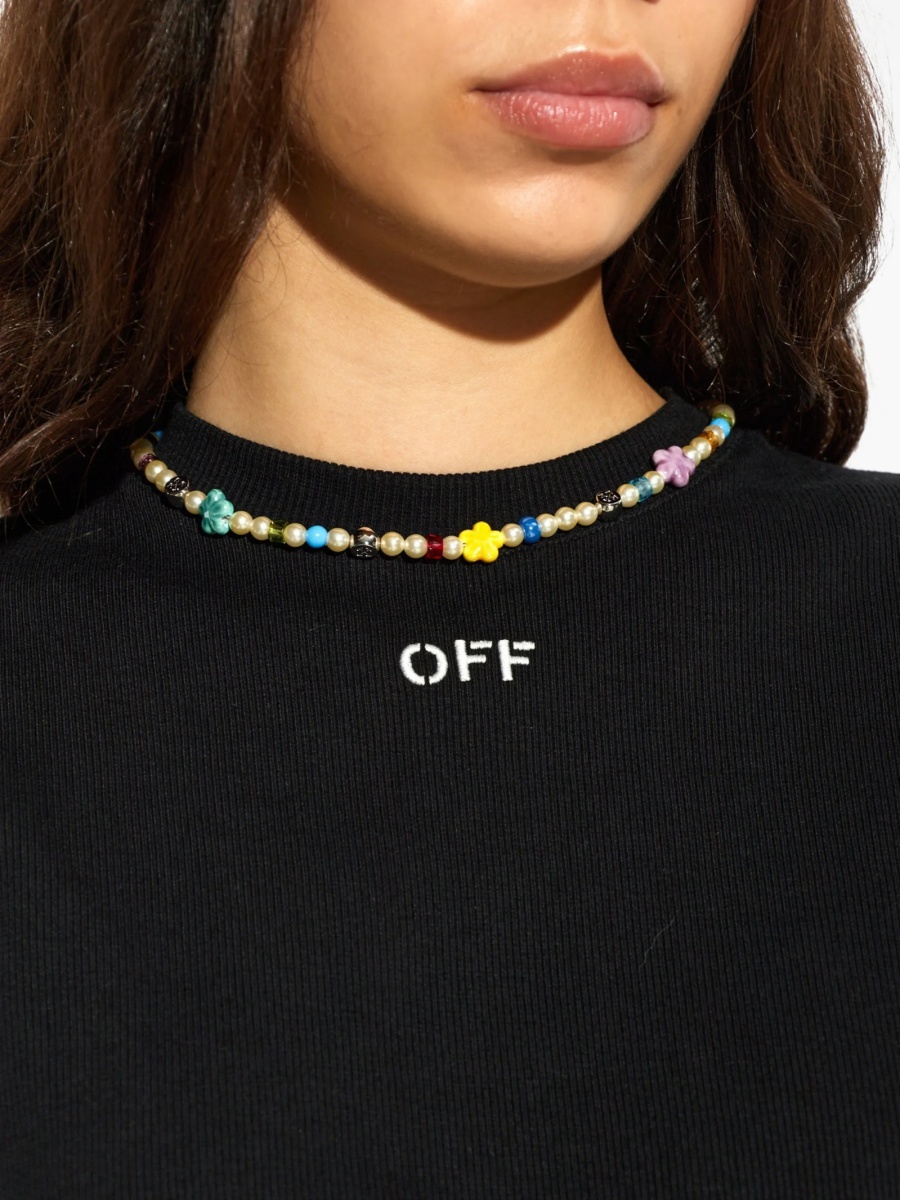 Colier Off-White argintiu - Img 2