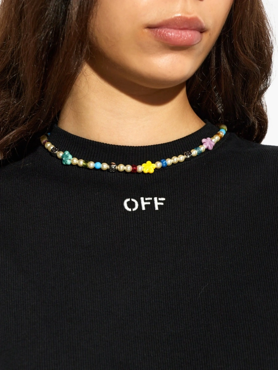 Colier Off-White argintiu - Img 2