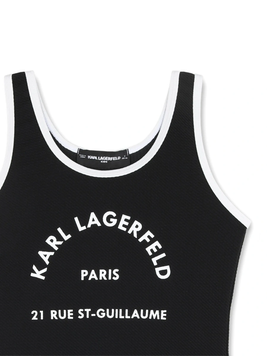 Costum de baie Karl Lagerfeld negru din polyester - Img 3