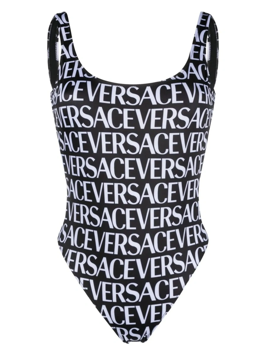 Costum de baie Versace All-Over Logo One-Piece Swimsuit - Img 5