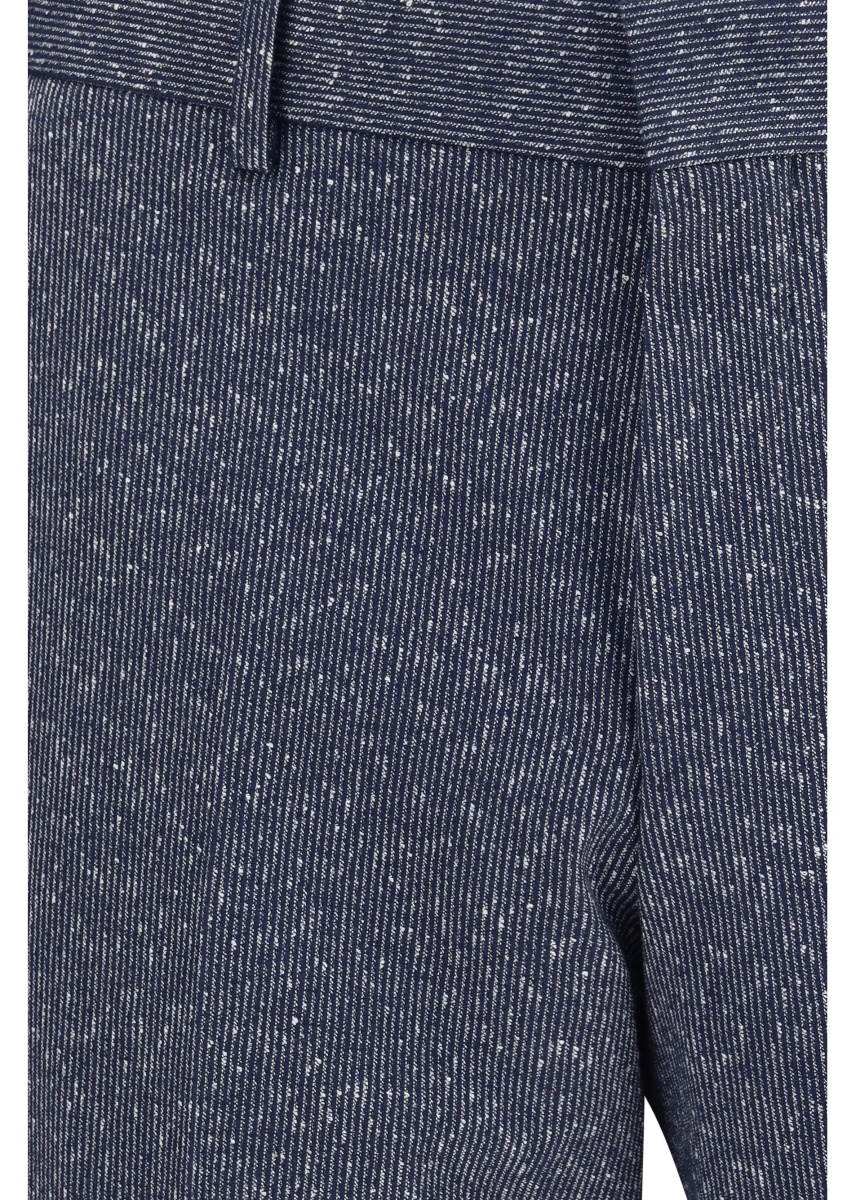 Costum Striped viscose and cotton blend Suit - Img 3