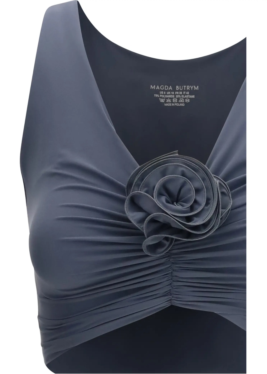Costume Ruched Flower Top - Img 3