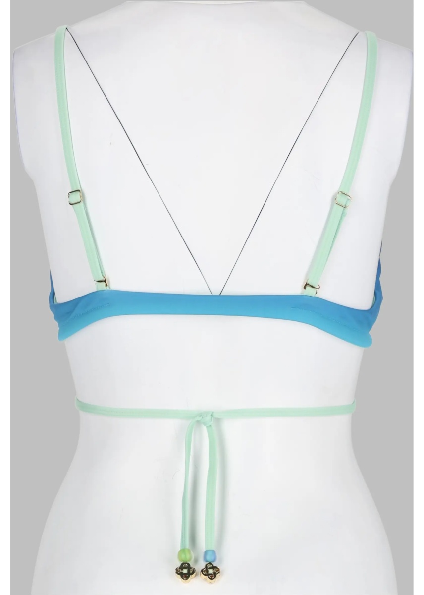 Costume Top Bikini Con Stampa Gradient E Perline - Img 2