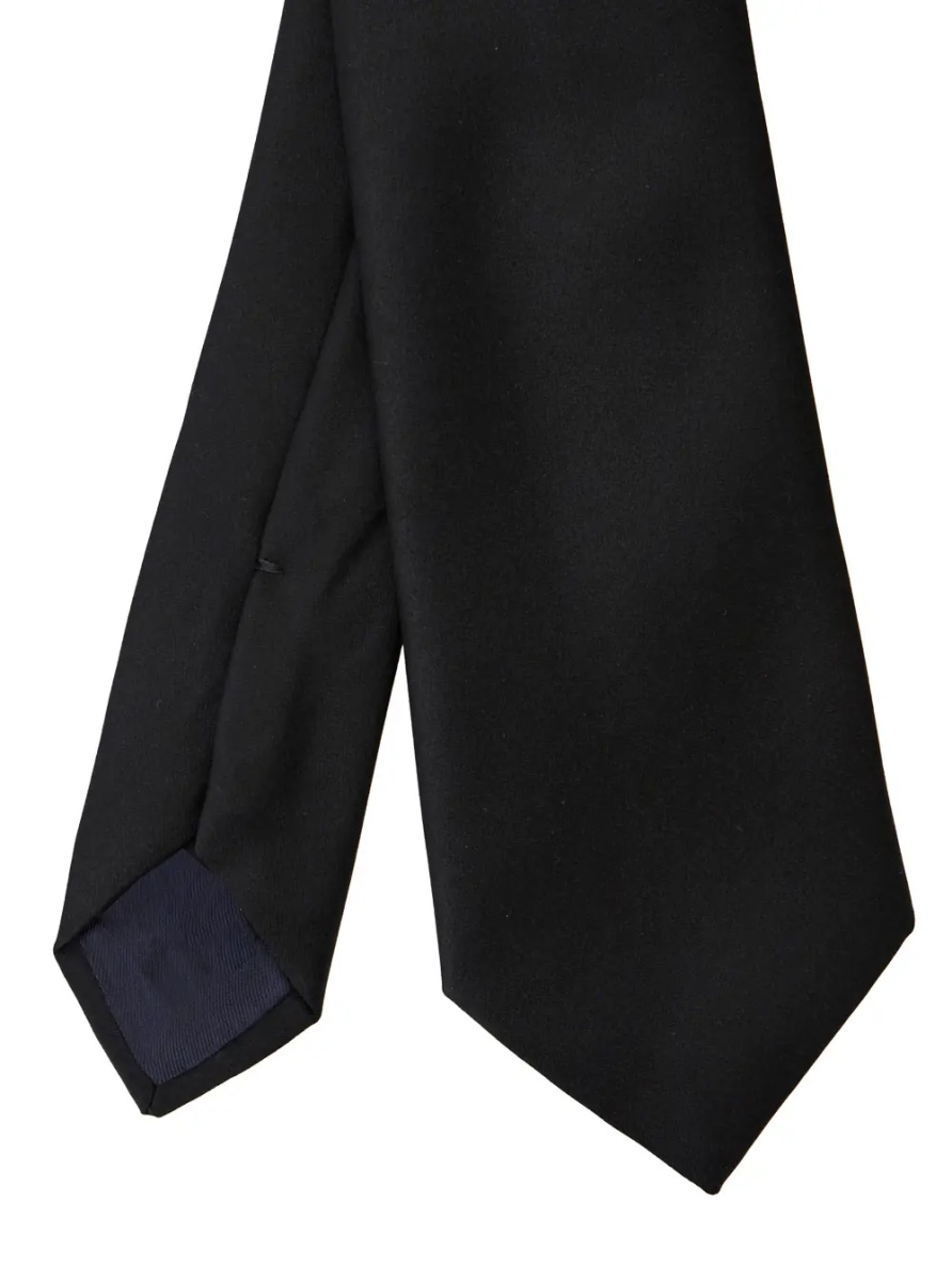 Cravate Classic Tie in Black Tech Fabric for Men - Img 2