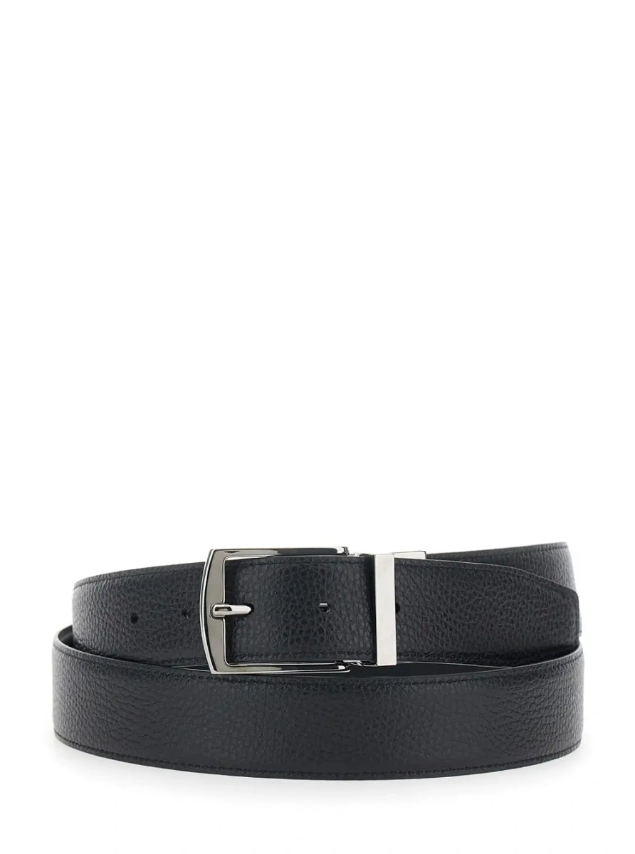 Curea Giorgio Armani neagra din piele - Img 3